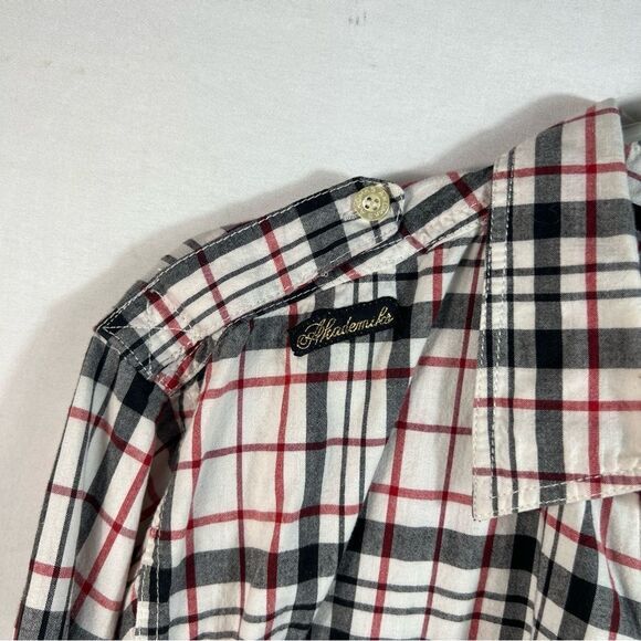 Men's Akdmks Plaid Button-Up Long Sleeve Shirt 0630 - Picture 6 of 14